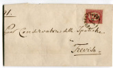 LETTERA ANNULLO LOMBARDO VENETO STORIA POSTALE TREVISO ANNO 1876 - Lombardy-Venetia