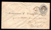 GREAT BRITAIN 1893 – 2d POSTAL STATIONERY ENVELOPE TO BRASIL - Entiers Postaux