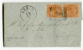 LETTERA ANNULLO LOMBARDO VENETO STORIA POSTALE PARTENZA ADRIA ROVIGO ANNO 1868 - Lombardy-Venetia