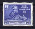 New Hebrides (Fr) - 1949 - 30 Cents 75th Anniversary Of UPU - MNH - Unused Stamps