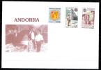 Andorre Enveloppe Affranchie (non Voyagé) Avec Les N° 276, 277 Et 557 - Other & Unclassified