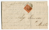 LETTERA ANNULLO LOMBARDO VENETO STORIA POSTALE PARTENZA MONTAGNANA PADOVA ANNO 1875 - Lombardy-Venetia