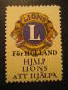 SWEDEN Holland Overprinted Netherlands Pays Bays Hjalp Lions Club Lion Leones Leon Poster Stamp Label Vignette Vi&ntild - Rotary, Lions Club