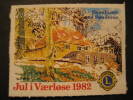 DENMARK 1982 Jul Vaerlose Skovhuset Sonderso Lions Club Lion Leones Leon Poster Stamp Label Vignette Viñeta - Rotary, Lions Club