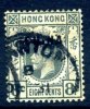 Hong Kong George V 1921 8c Grey, Used In Canton - Used Stamps