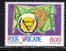 CITTÀ DEL VATICANO VATICAN VATIKAN 1981 ANNO INTERNAZIONALE DELLE PERSONE HANDICAPPATE HANDICAPPED YEAR LIRE 600 MNH - Neufs