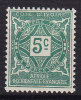 Ivory Coast 1915 Mi. 9     5 C Ornament Portomarke MH* - Autres & Non Classés