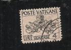 VATICANO 1954 SEGNATASSE TRIREGNO 4 LIRE USATO - Portomarken