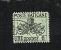 VATICANO 1954 SEGNATASSE TRIREGNO 6 LIRE USATO - Taxes