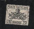 VATICANO 1954 SEGNATASSE TRIREGNO 70 LIRE USATO - Impuestos