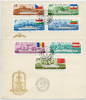 HUNGARY 1967 Danube Commission Set On 2  FDCs  Michel 2323-29 - FDC