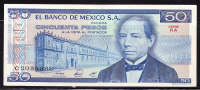T)BANKNOTE,MEXICO $ 50 PESOS JUAREZ JAN 27, 1981 UNC - Mexique