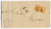 LETTERA ANNULLO LOMBARDO VENETO STORIA POSTALE PARTENZA CHIOGGIA VENEZIA ANNO 1876 ARRIVO GENOVA - Lombardo-Vénétie