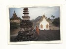 Cp, Thaïlande, Chiang Mai, Stone Cheddis Over 500 Yeaurs Old Adjoin A Modern Chapel, Voyagée - Thaïlande