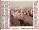 CALENDRIER ALMANACH DES P.T.T.  1984  CAHORS LOCHES - Groot Formaat: 1981-90