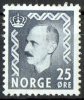 Norway 1950 King Haakon VII 25 Ore Grey MH  SG 419 - Unused Stamps