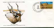 Republique Du Tchad 1979. Addax Nasomaculatus.Mendes Antilope. Antelope. FDC WWF Fauna. Good! - Gibier