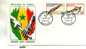 Enveloppe  Timbrée  1er Jour De Jeux De L'amitié A Dakar Le 11-4 1963 Voir Scan - Sénégal (1960-...)