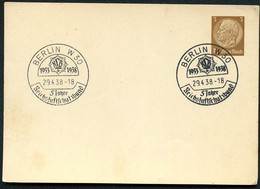 DR PP122/A1-03 Privat-Postkarte Sost LUFTSCHUTZBUND Berlin W30 1938 - Interi Postali Privati