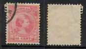 PAYS BAS  / 1891-1897 -  # 37 REINE WILHELMINE 10 C. ROSE OBLITERE (ref T400) - Used Stamps