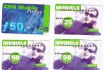 OLANDA (NETHERLANDS) - KPN TELECOM  (GSM RECHARGE)   -  LOT OF 4 DIFFERENT        -  USED  -  RIF. 4982 - [3] Sim Cards, Prepaid & Refills
