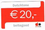 OLANDA (NETHERLANDS) -  DUTCHTONE (GSM RECHARGE)   -  € 20 EXP. 6.04    -  USED -  RIF. 4963 - GSM-Kaarten, Bijvulling & Vooraf Betaalde