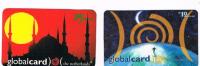 OLANDA (NETHERLANDS) -  THE NETHERLANDS  (REMOTE)   - GLOBALCARD: LOT OF 2 DIFFERENT    -  USED  -  RIF. 4972 - [3] Sim Cards, Prepaid & Refills