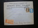 Lettre Recommandée De COLMAR 3 Pour Strasbourg 1926 - Storia Postale