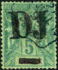 French Somali Coast #1 XF Used 5c From 1894, Expertized - Gebruikt