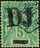 French Somali Coast #1 XF Used 5c From 1894, Expertized - Gebraucht