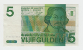 Netherlands 5 Gulden 1973 AXF CRISP Pre-Euro Banknote P 95 - 5 Florín Holandés (gulden)