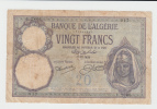 Algeria 20 Francs 1928 VG Banknote P 78b 78 B - Algerien