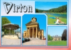 Carte Postale Multi-vues De Virton (Kiosque, Lac, Château) - Virton