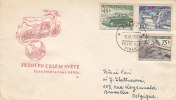 Tchècoslovaquie - Voitures - Industrie - Lettre Illustrée De 1955 - Avec Cachet De Contrôle - Lettres & Documents