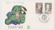 ANDORRA - FDC Envelope, C.E.P.T. 1980. - Gebraucht