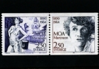 SWEDEN/SVERIGE - 1990  MOA MARTINSON  PAIR  MINT NH - Unused Stamps