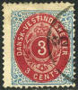 Danish West Indies #6 Used 3c Blue & Carmine From 1874 - Denmark (West Indies)