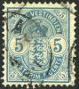 Danish West Indies #22 Used 5c Light Blue From 1900 - Denmark (West Indies)