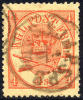 Denmark #13 Used XF 4s Red From 1864 - Usado