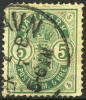 Denmark #35 Used 5o Green With Small Corner Numerals From 1882 - Used Stamps