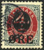 Denmark #55a Used Surcharged 4o On 8o From 1912 - Used Stamps