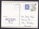 Norway Uprated Postal Stationery Ganzsache Entier 1.75 Kr On 1.30 Kr Overprinted Beaver Deluxe SKI 1983 BRØNSHØJ Denmark - Postwaardestukken