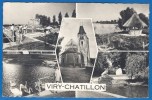 CPSM PF - ESSONNE - VIRY-CHATILLON - MULTIVUES - PISCINE, ETANGS, EGLISE, PARC, CYGNES - RAYMON / 64 - Viry-Châtillon