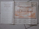BON DE CAISSE PAROISSE CATHOLIQUE DE SOCHAUX 10000F 1953 AVEC SES COUPONS / GRAND FORMAT - Bonds & Basic Needs
