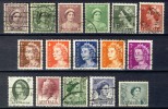 Australia 1937, Lot Of 16 Stamps, Queen Elisabeth (o), Used - Gebruikt