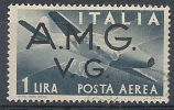 1945-47 TRIESTE AMG VG USATO POSTA AEREA 1 £ - 9059 - Afgestempeld