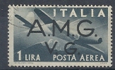 1945-47 TRIESTE AMG VG USATO POSTA AEREA 1 £ - 9059-3 - Afgestempeld