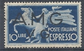 1946 TRIESTE AMG VG ESPRESSO USATO 10 £ - RR9063 - Gebraucht