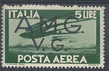 1945-47 TRIESTE AMG VG  POSTA AEREA 5 £ MH * - 9064-2 - Mint/hinged