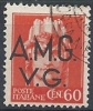 1945-47 TRIESTE AMG VG  USATO IMPERIALE 60 C - RR9066-4 - Used